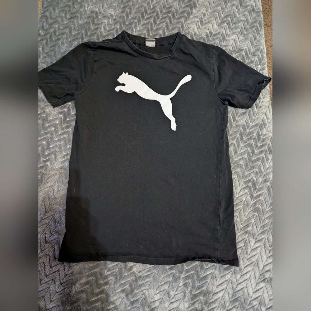 Puma Black Tee with Iconic White Cat Logo